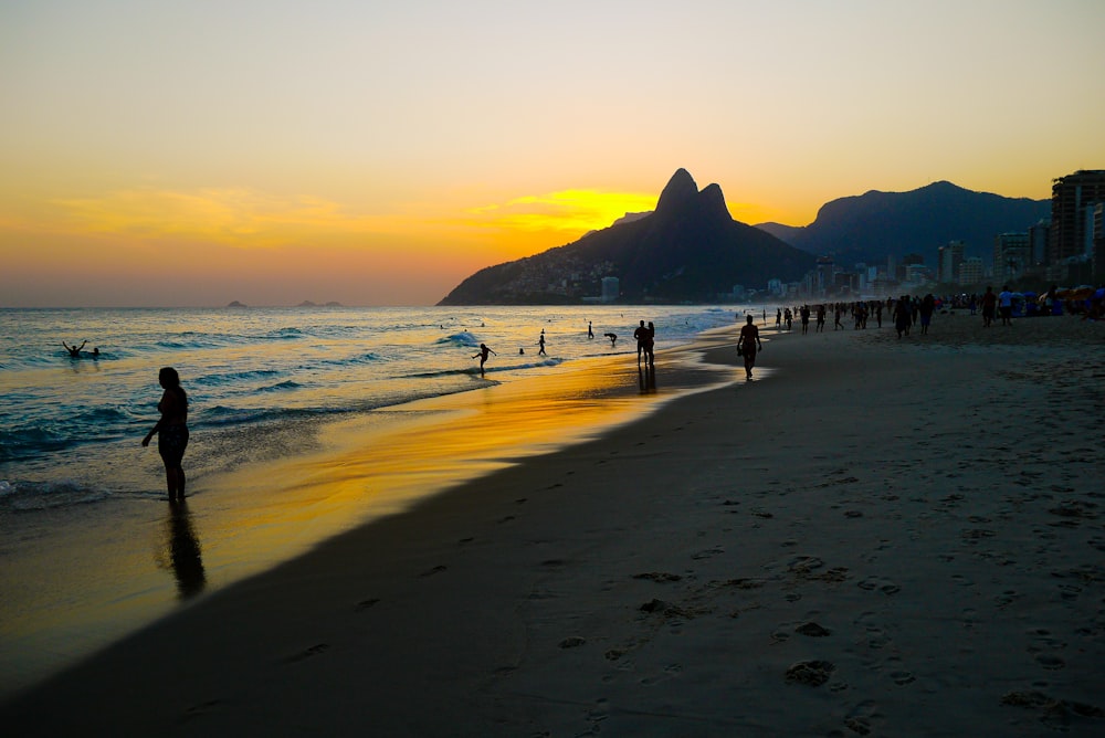 people on a beach