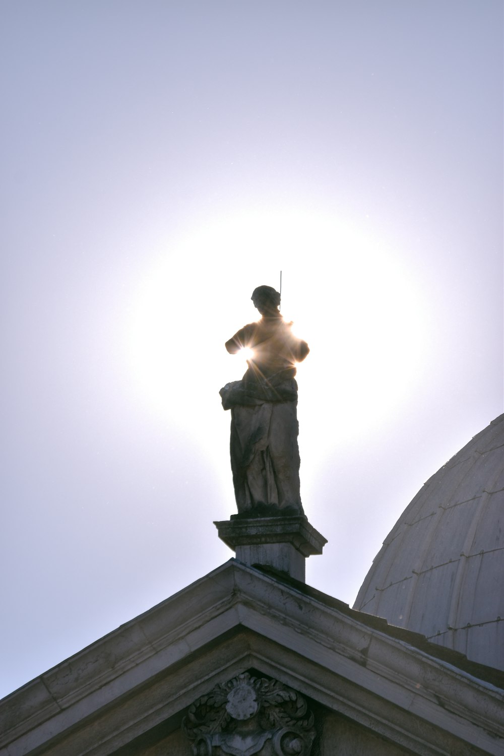 a statue on a building