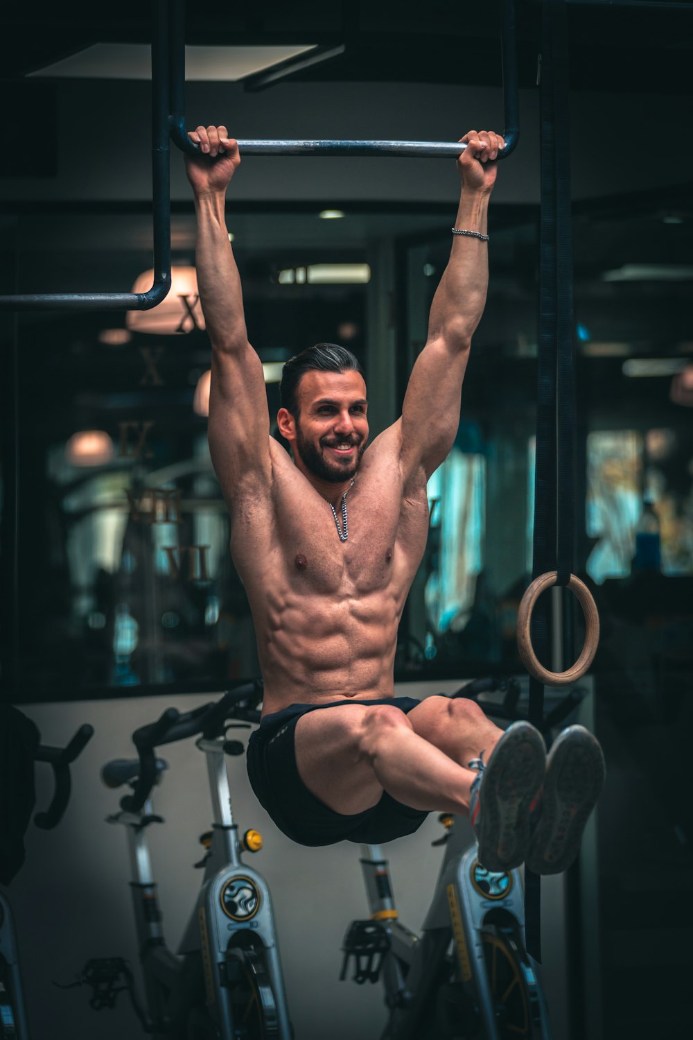 a man lifting weights