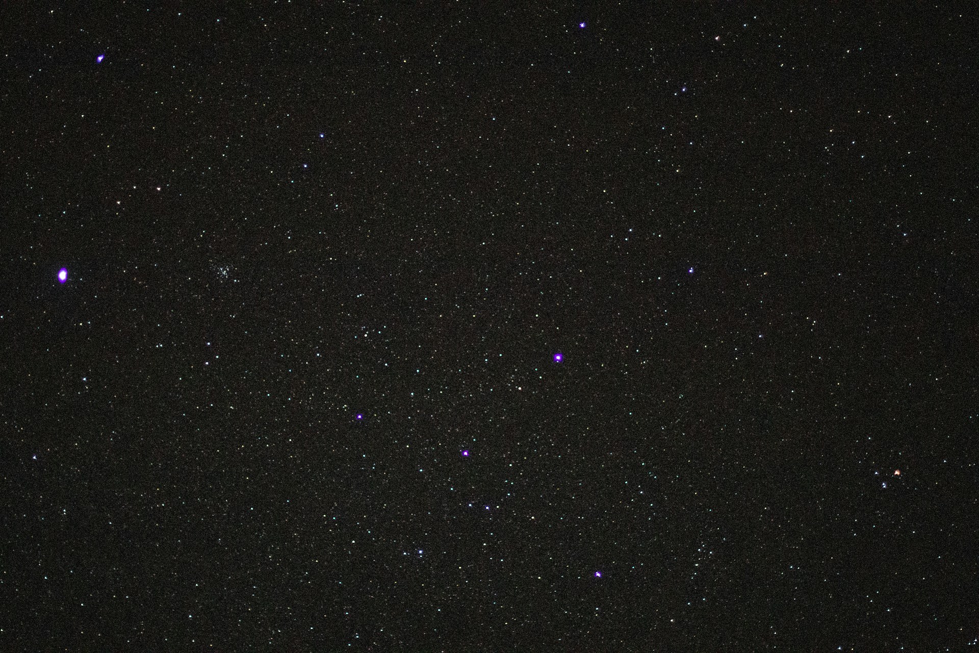 a starry night sky with a few stars