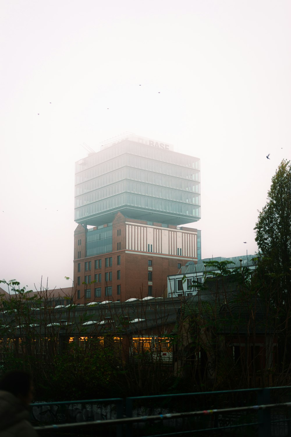 a building with a glass front