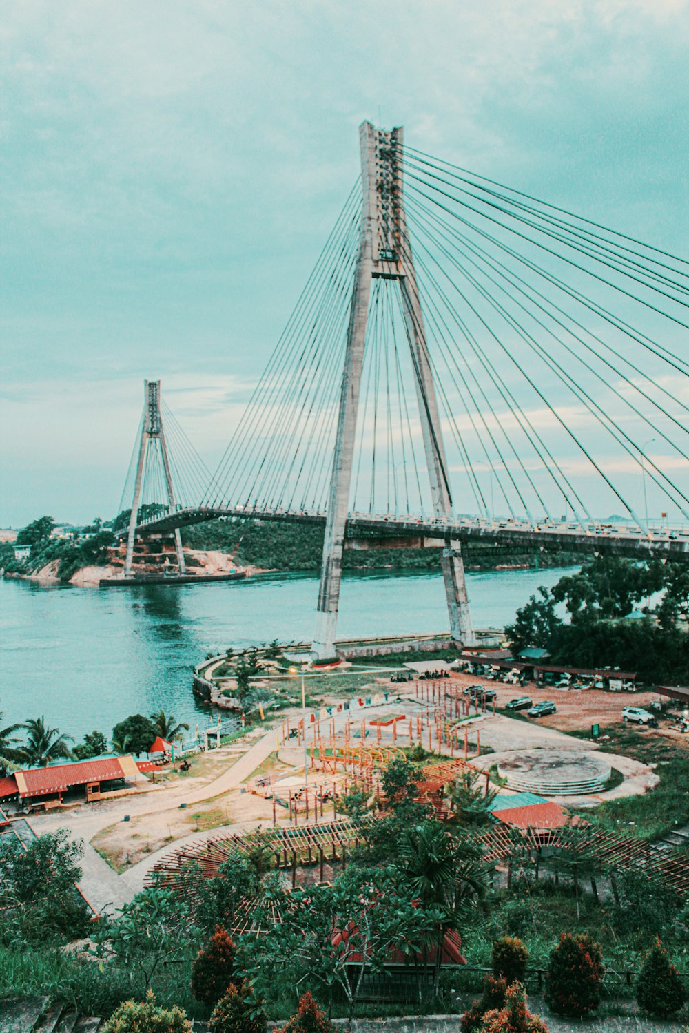 a bridge over a body of water