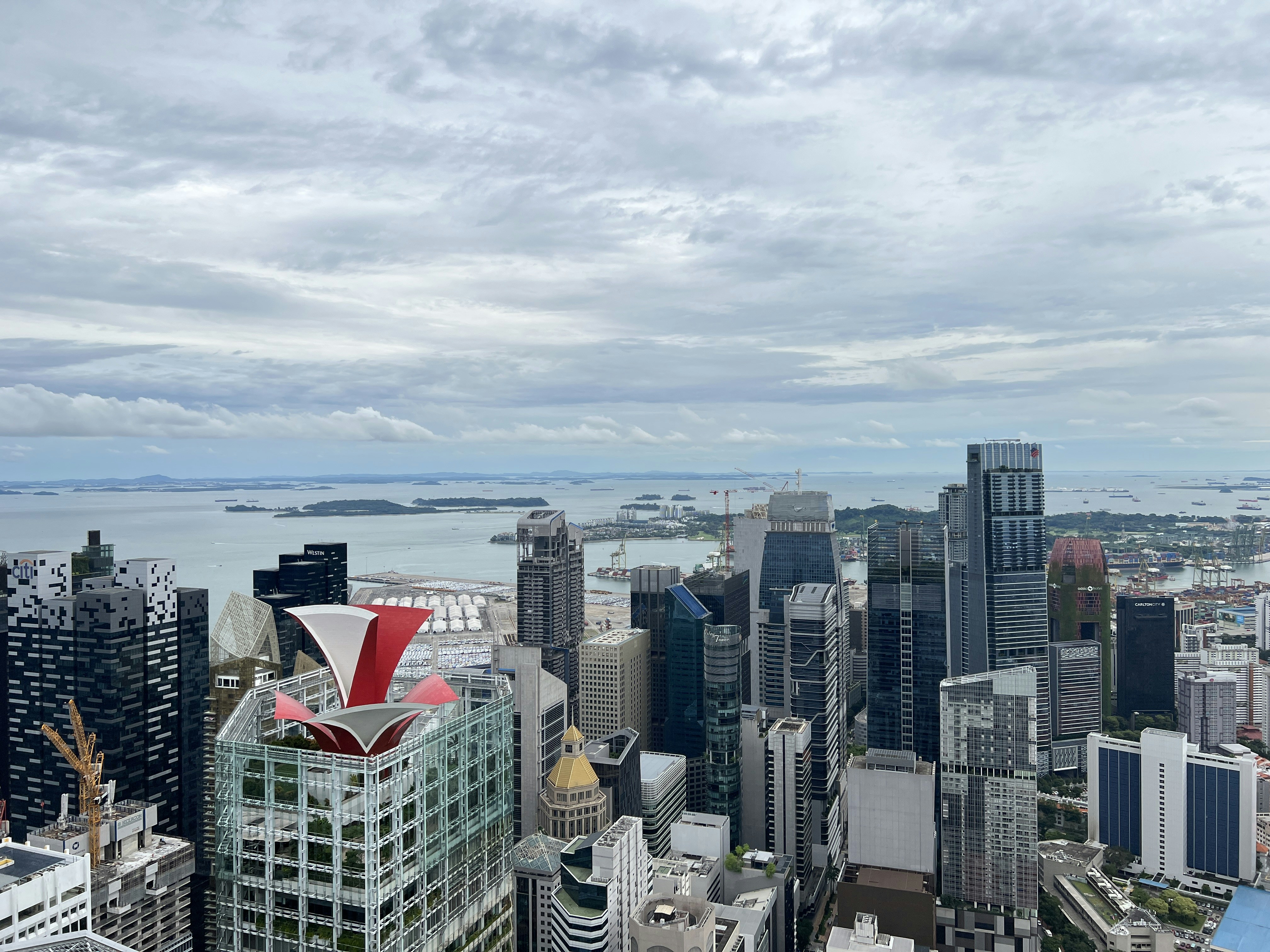 Singapore financial district skyline