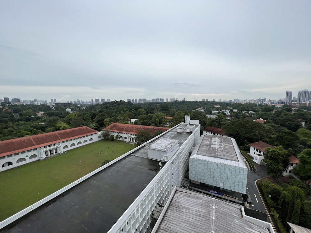 a rooftop view of a city