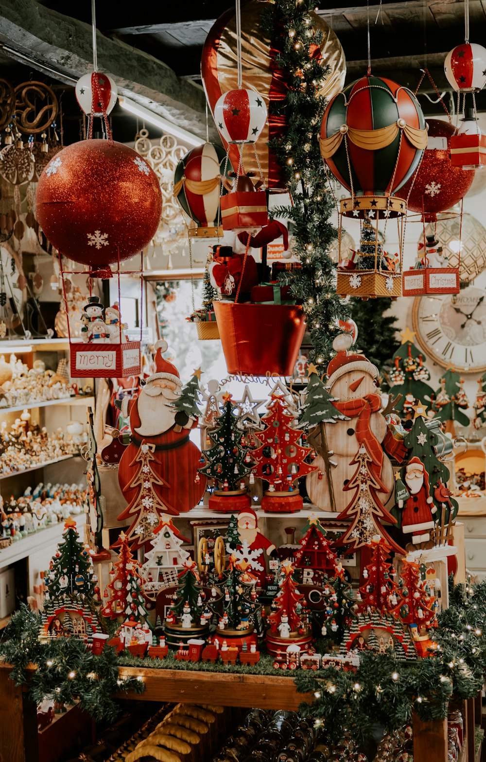 a store with christmas decorations