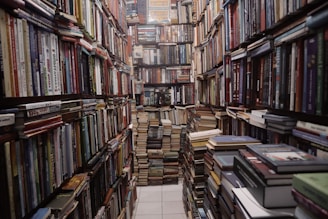 a room full of books