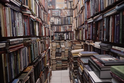 a room full of books
