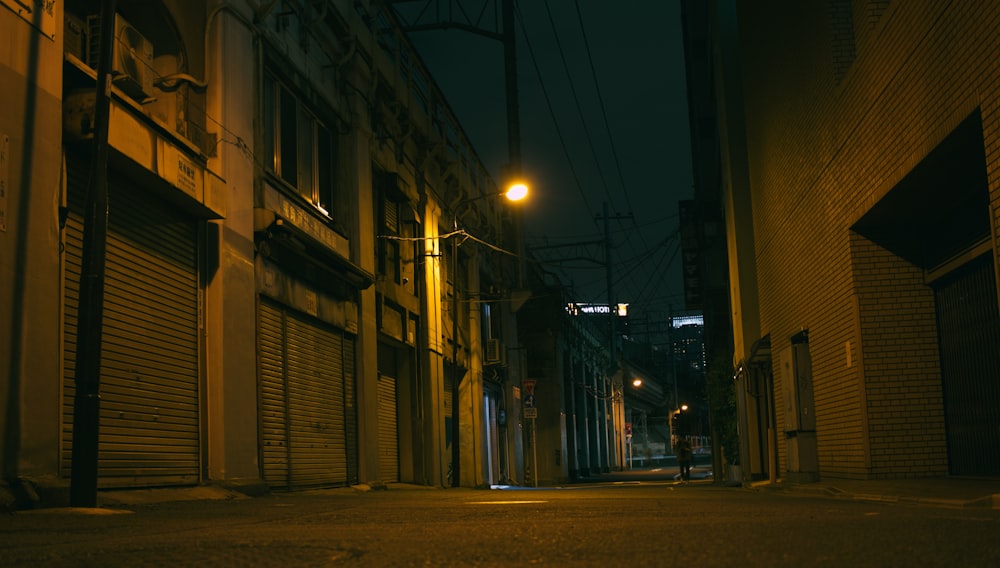 Una calle de noche