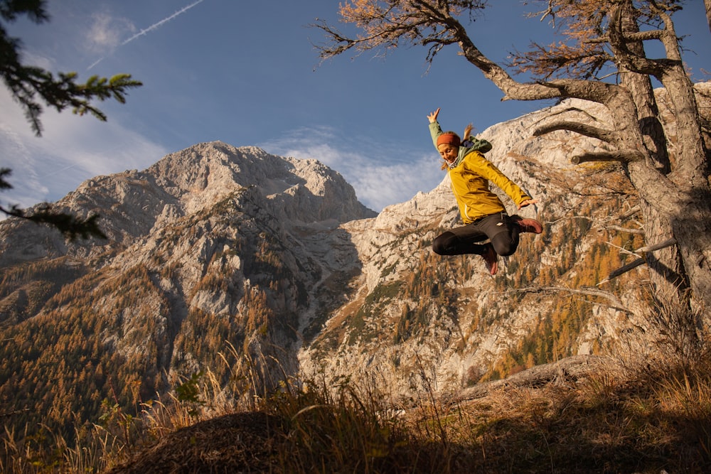 a person jumping in the air