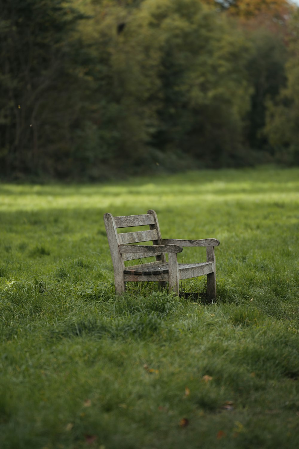 a bench in a park