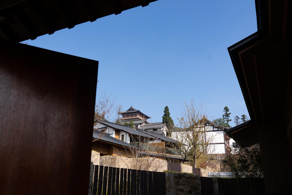 a view of a neighborhood from a balcony