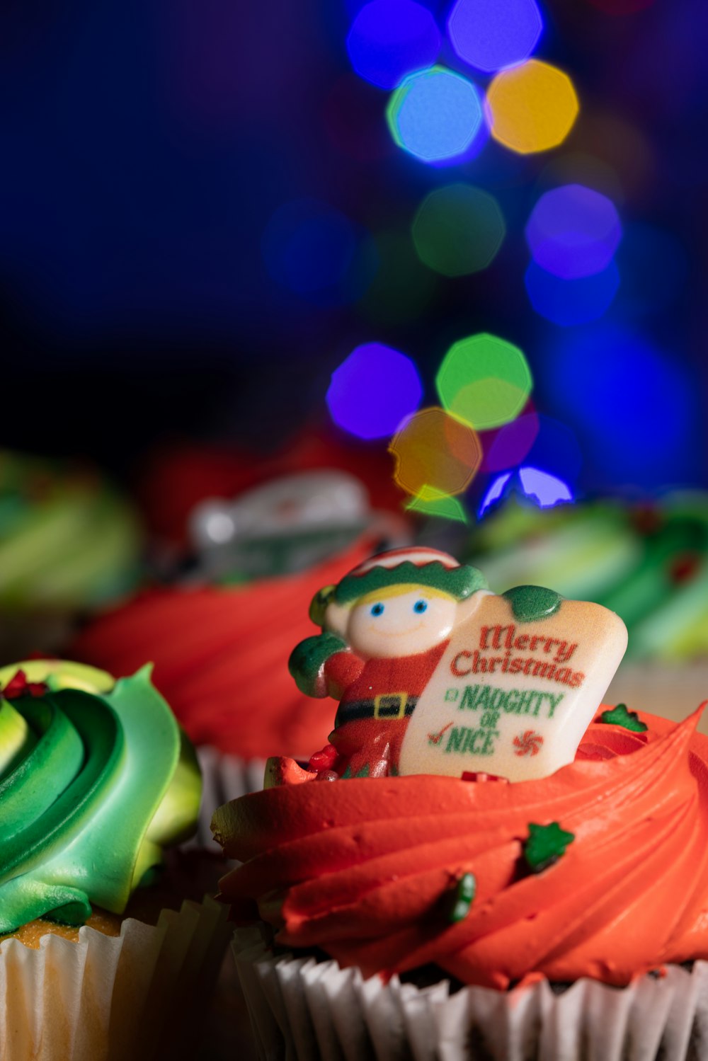 a cupcake with a cartoon character on it