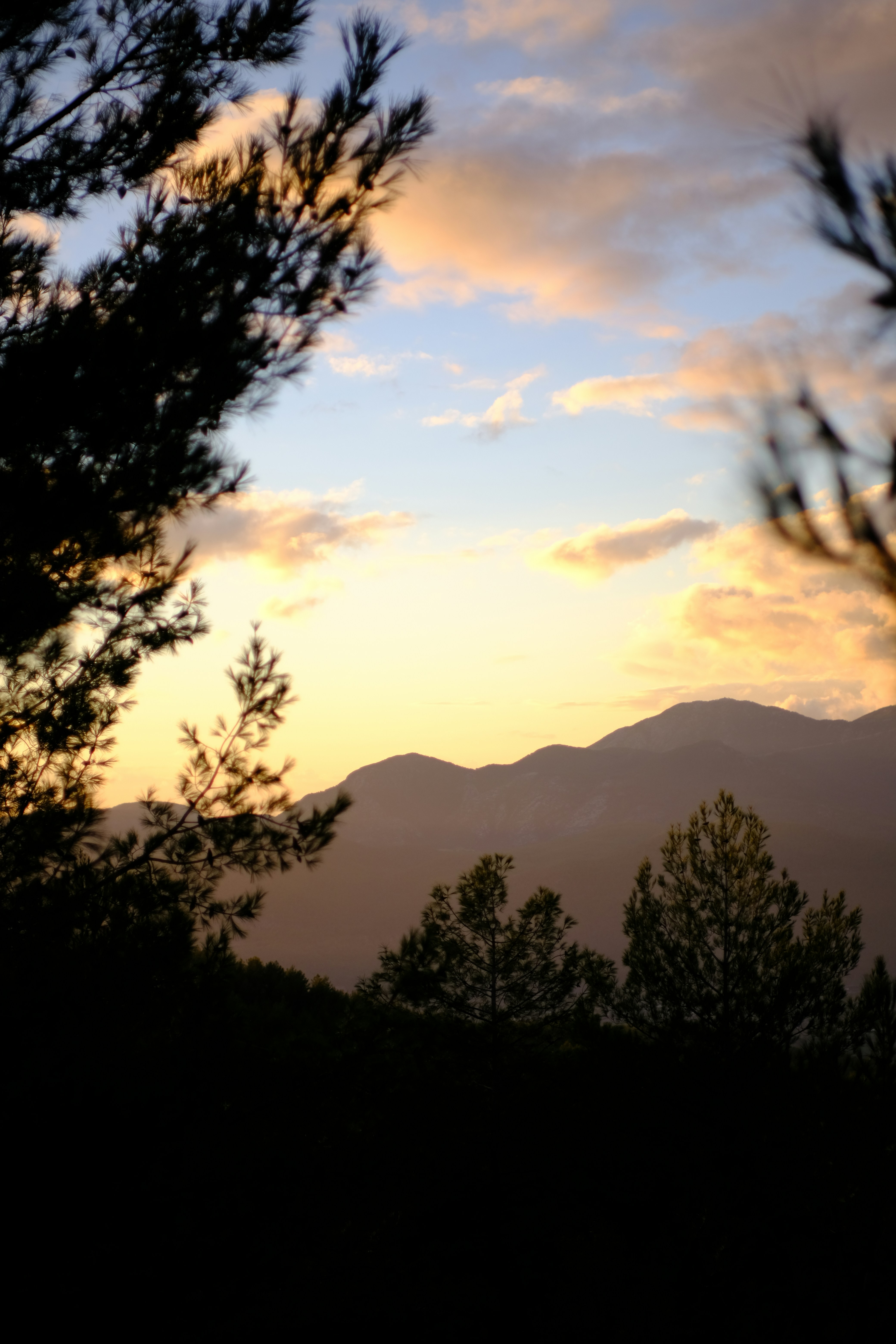 a view of the mountains and the sky