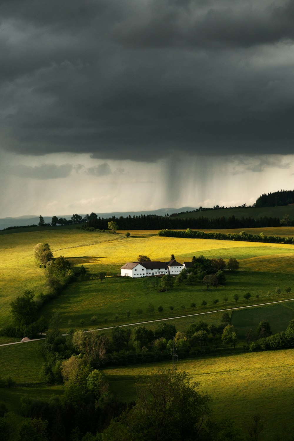 a house in a field