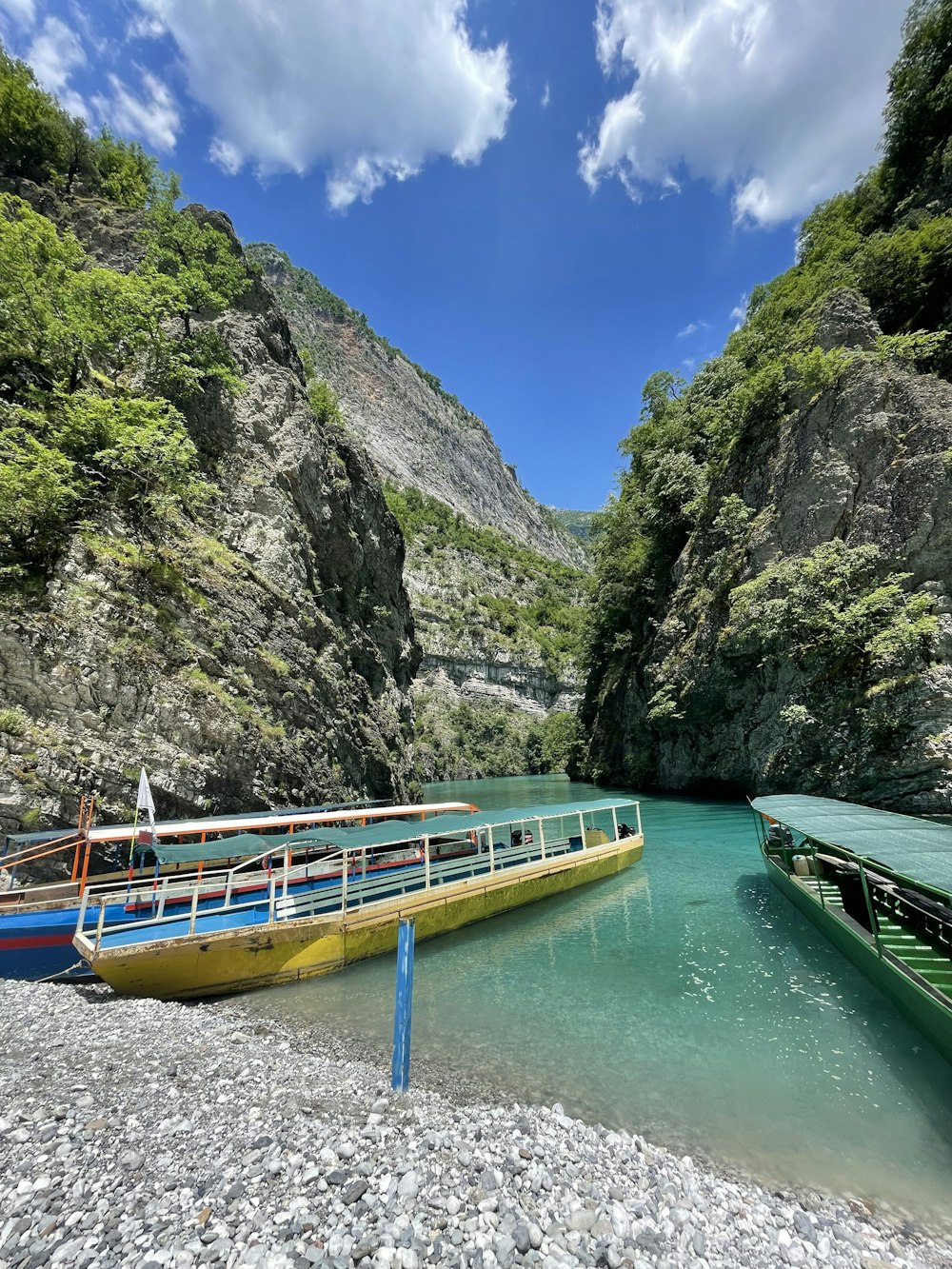 a boat on a river