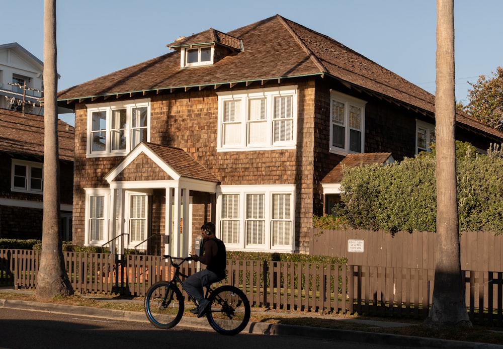 a person riding a bicycle