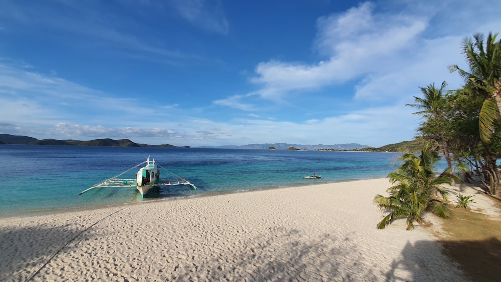 a boat on a beach