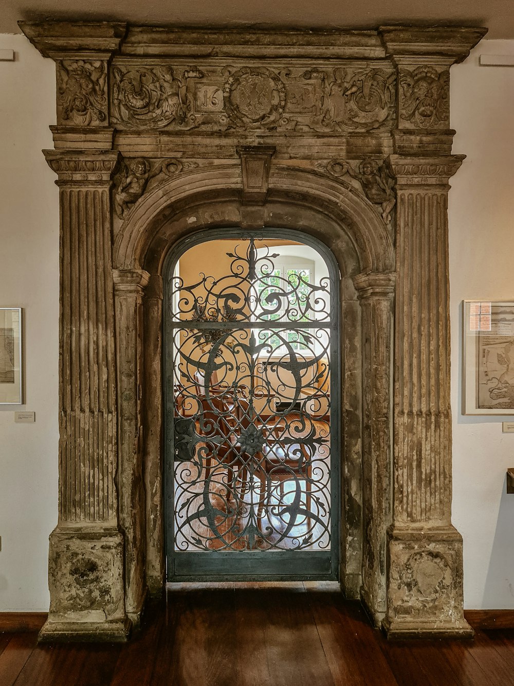 a large ornate door