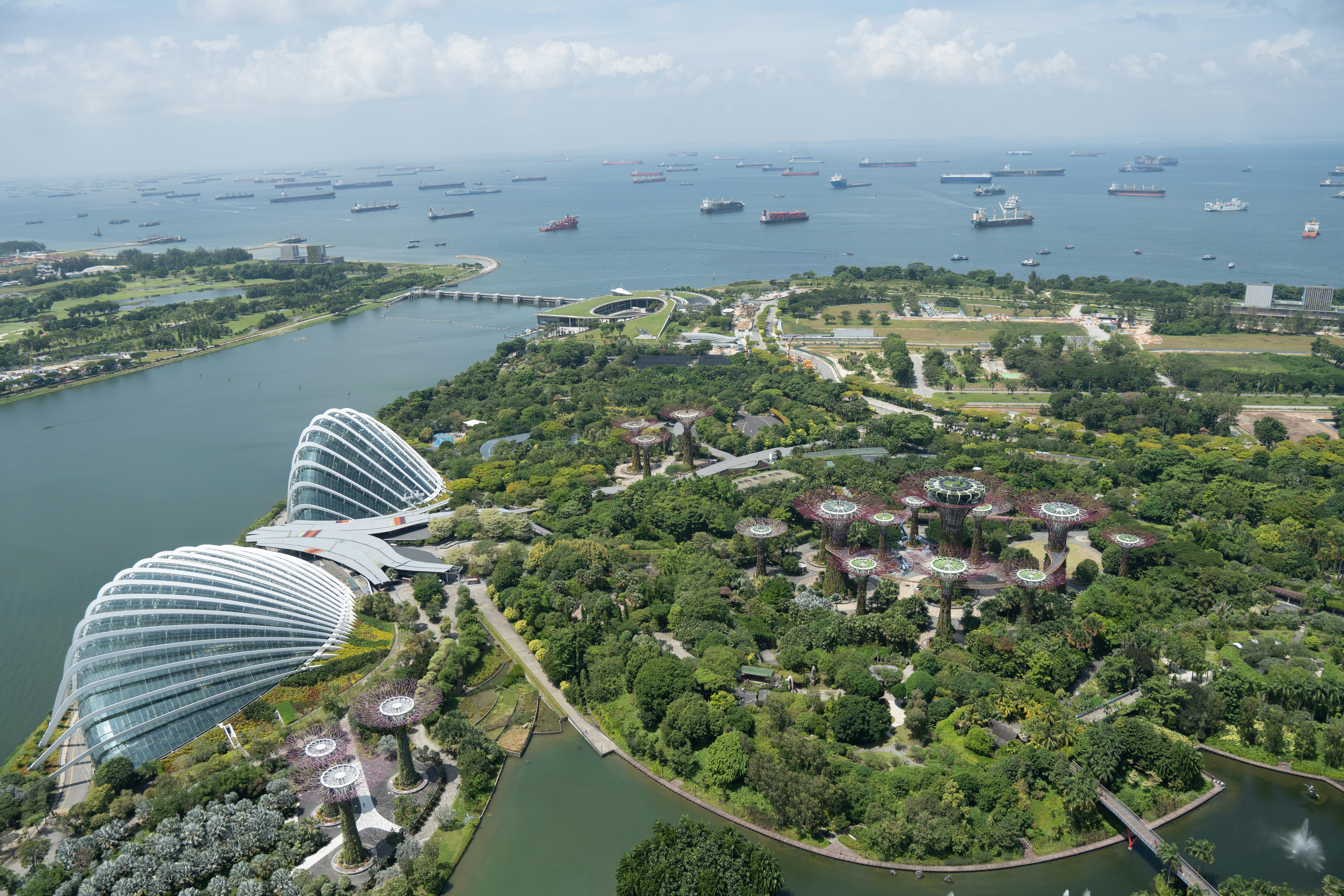 a city next to a body of water