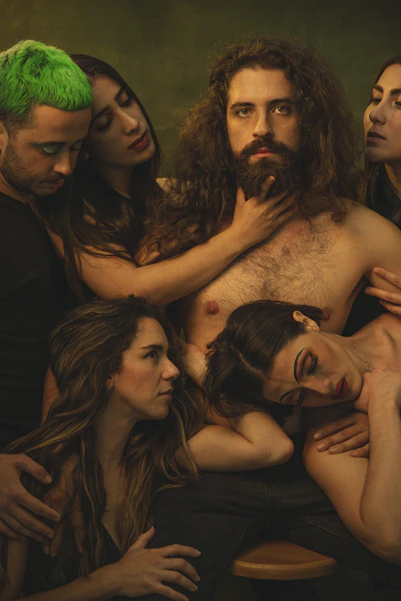 a group of people posing for the camera