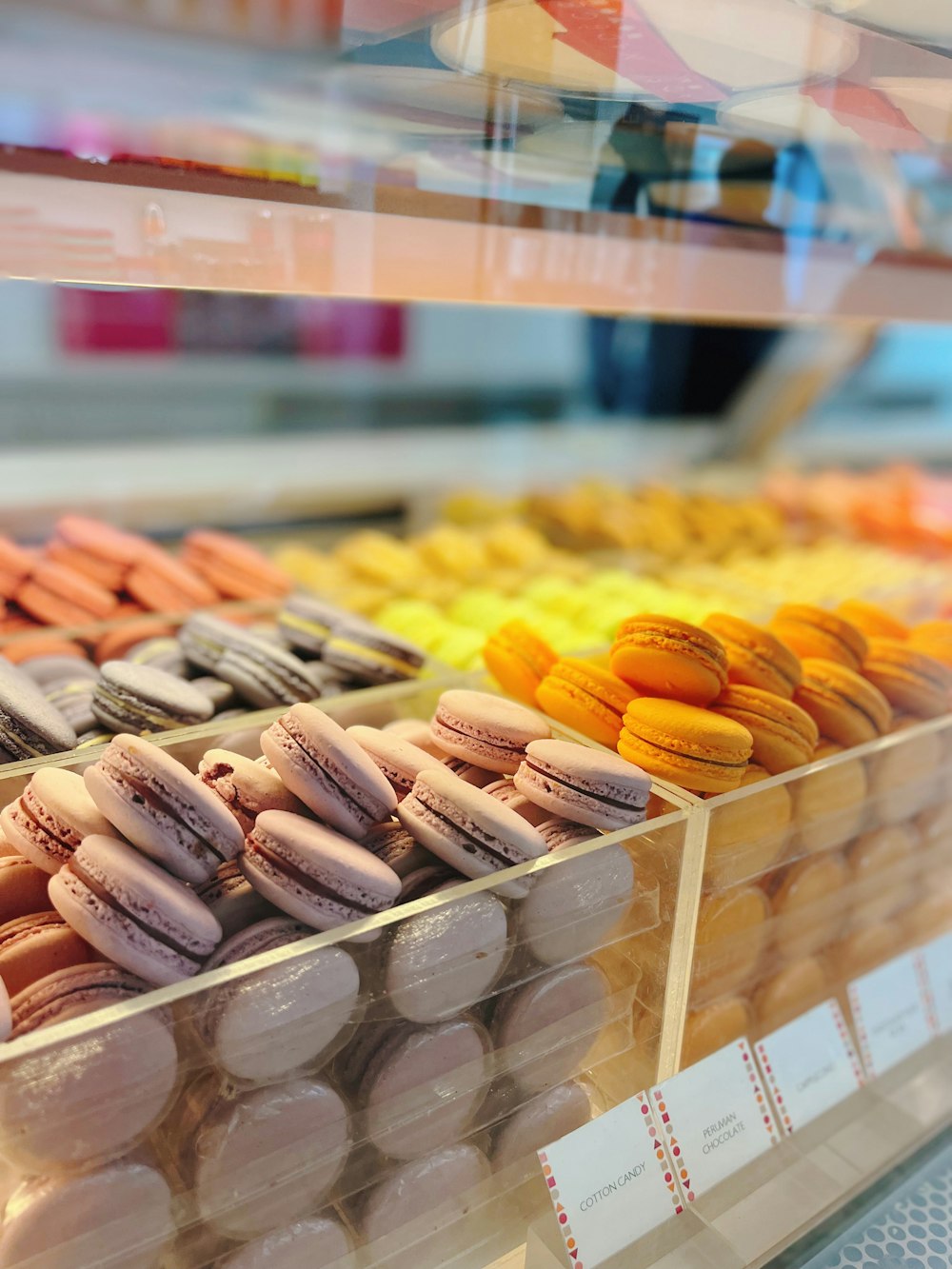 a display of various chocolates