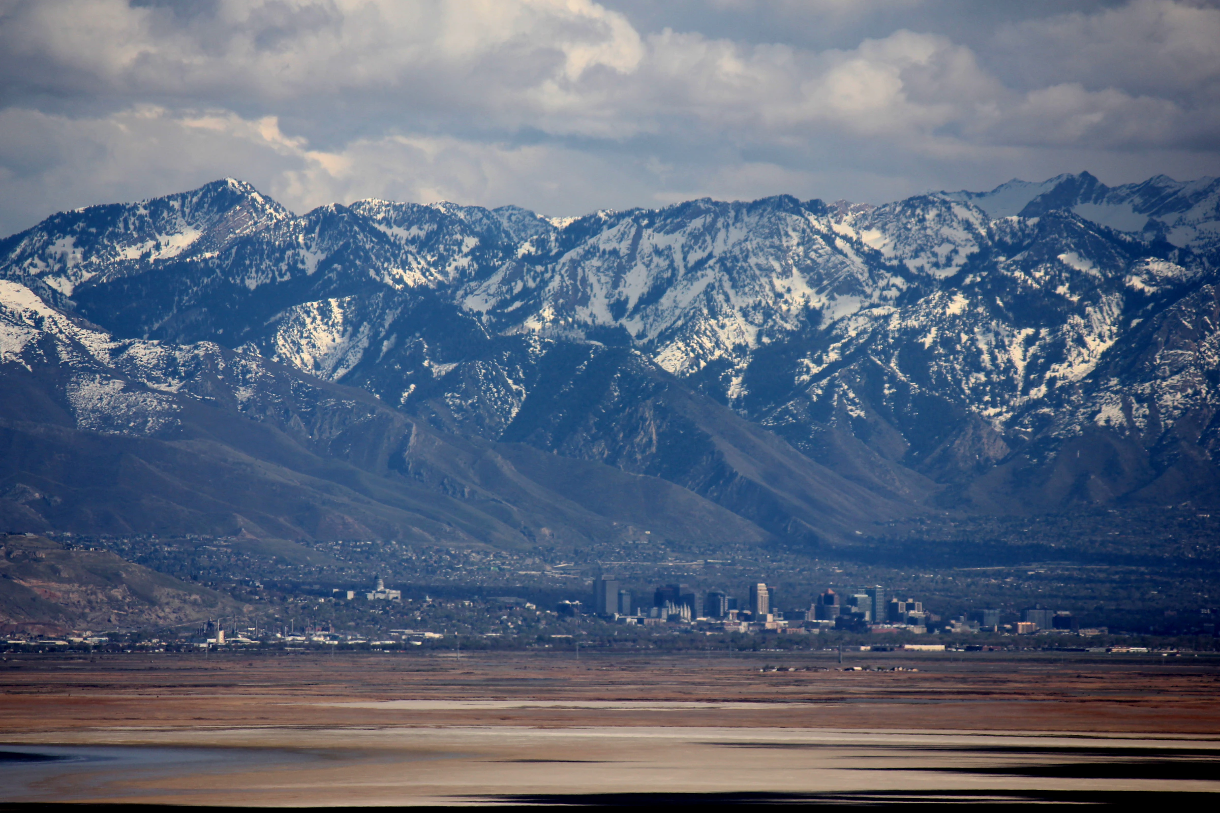 Salt Lake City Utah with mountains