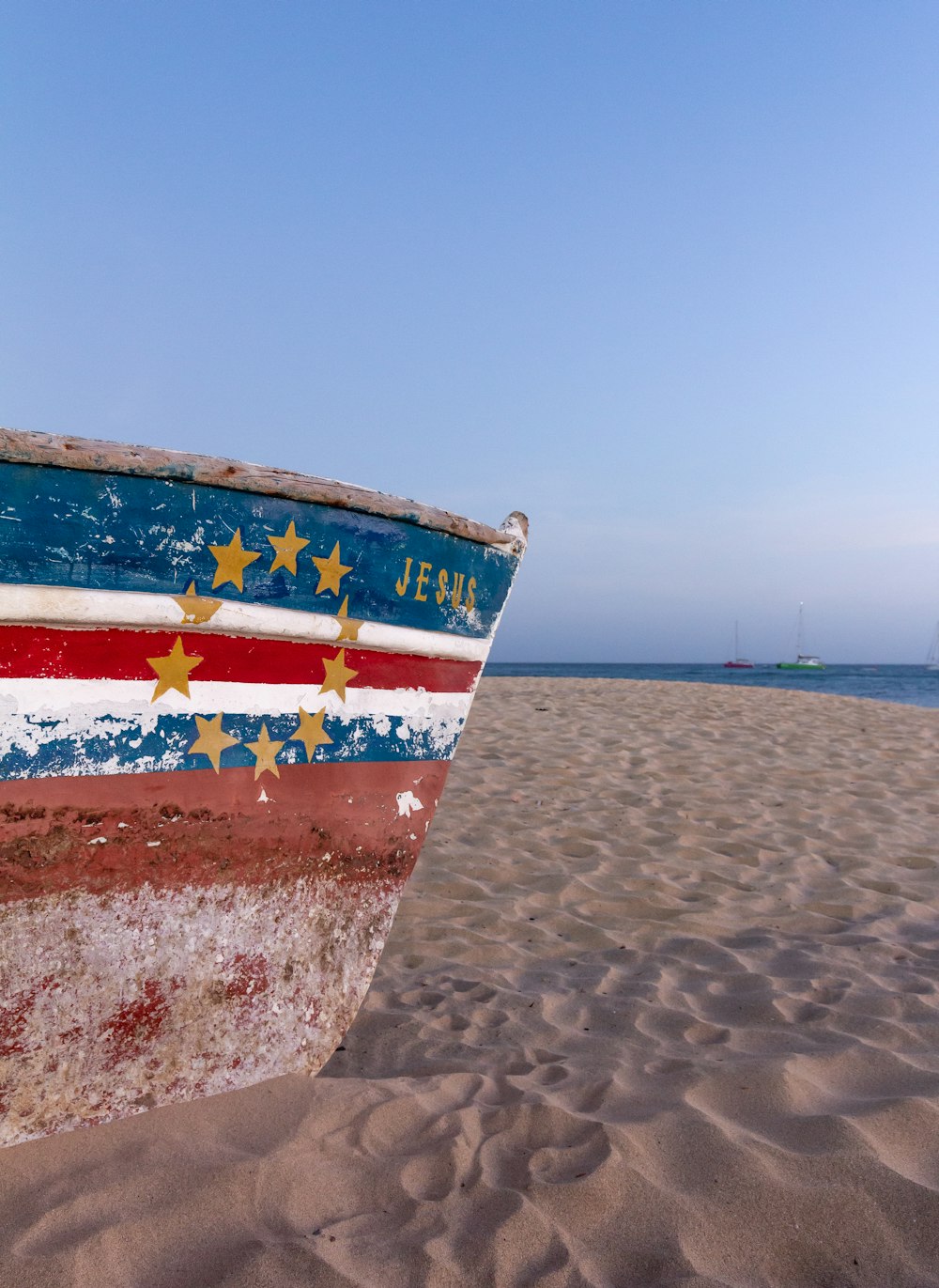 a boat on the beach