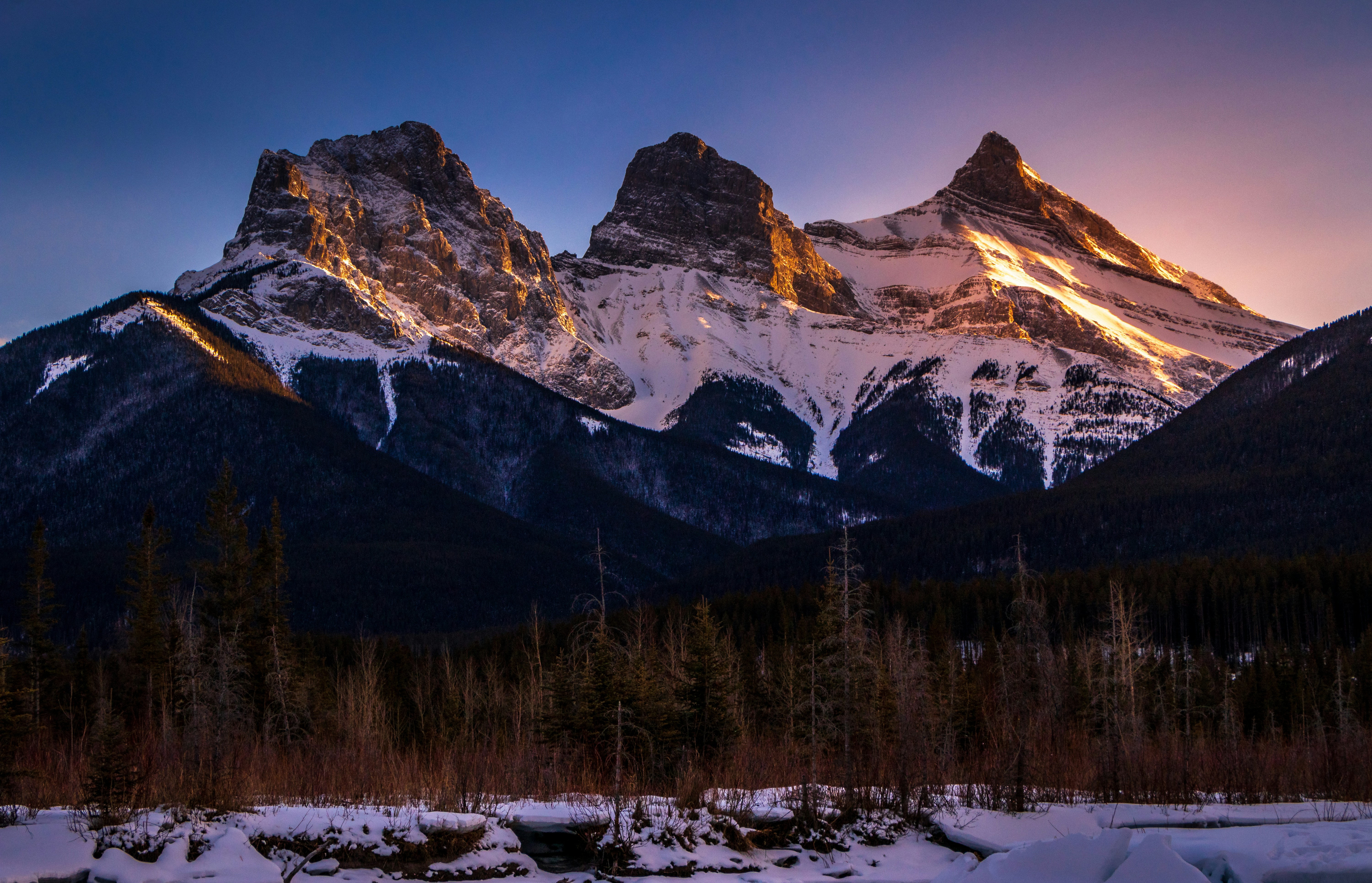 Una cordillera nevada