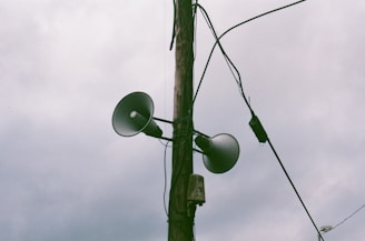 a green light on a pole