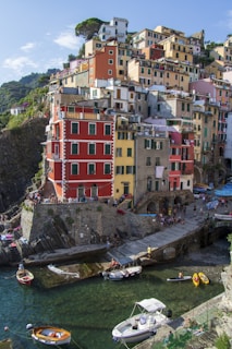 a city with colorful buildings