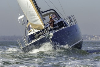 a person sailing on a boat