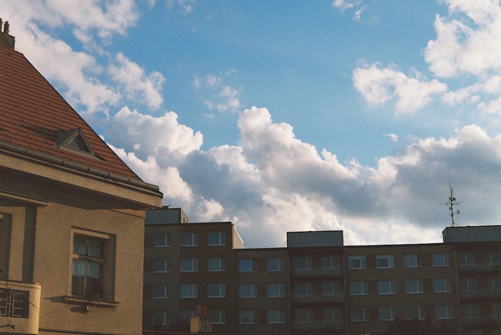 a building with a blue sky