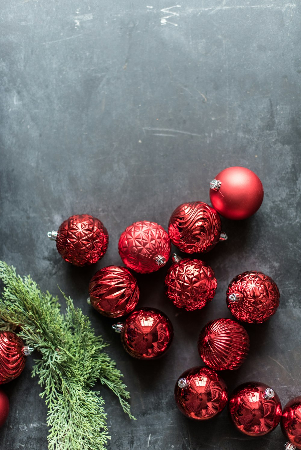 a group of red berries