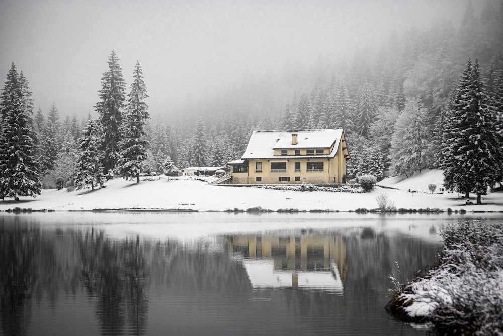 a house by a lake