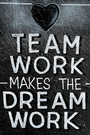 A motivational moment captured during a team strategy session.