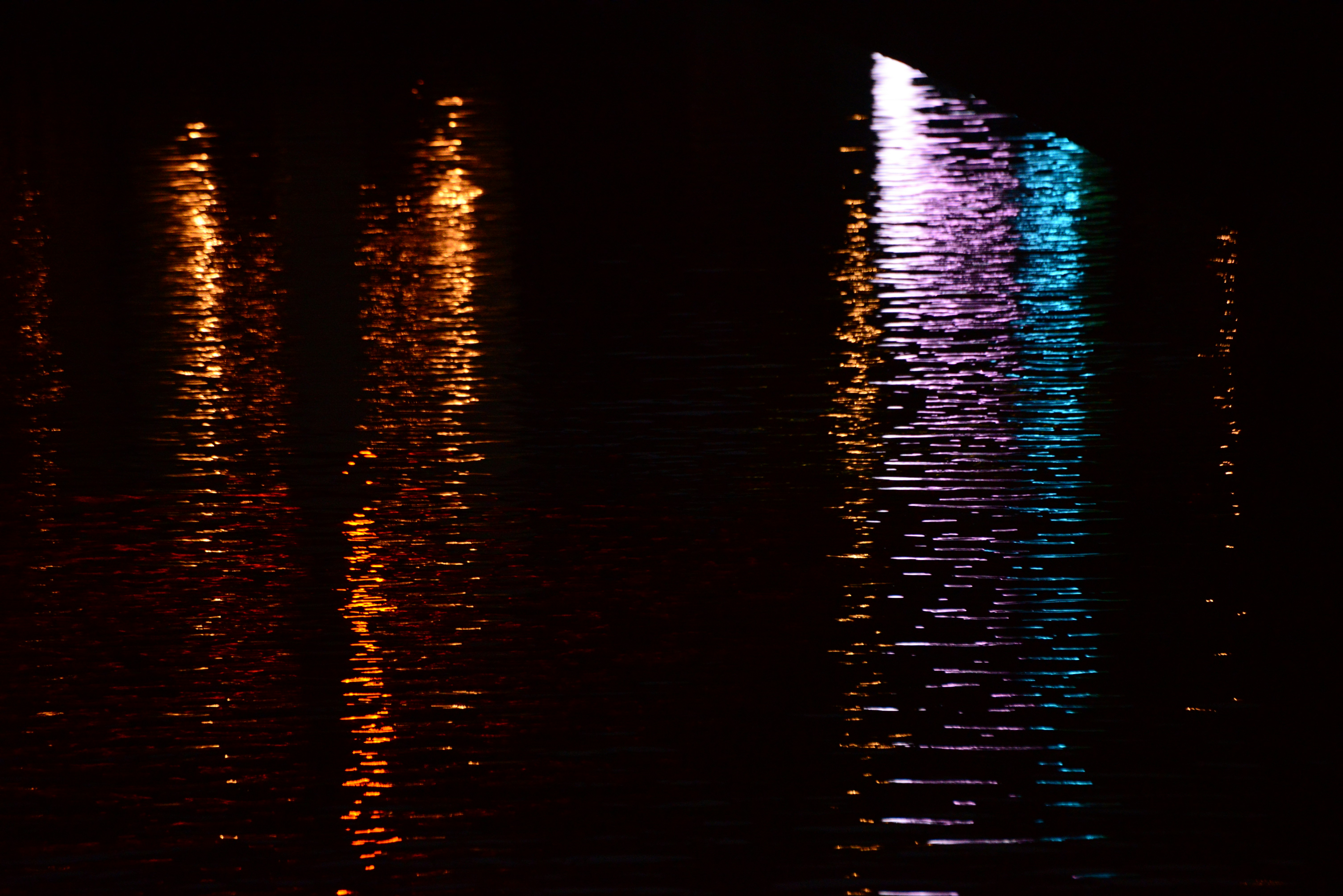 Light reflecting through water
