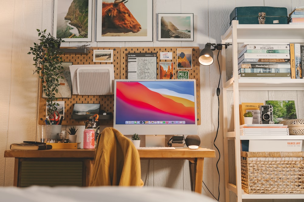 a tv on a table