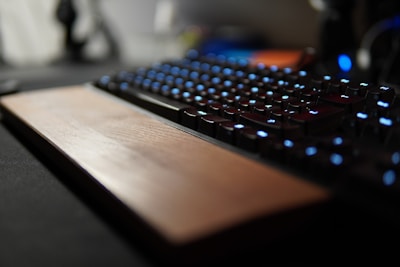 a keyboard on a table