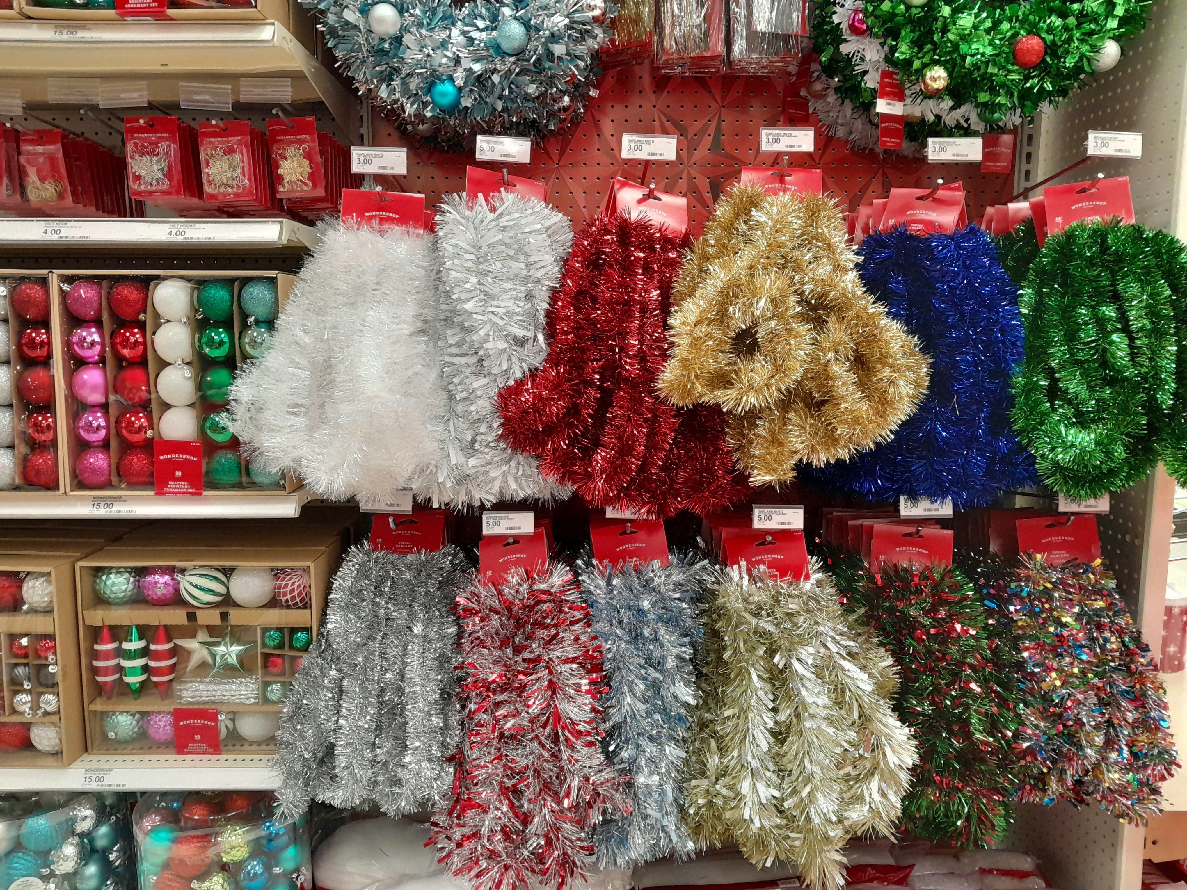 a store with christmas decorations