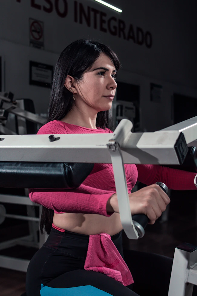 a woman in a gym