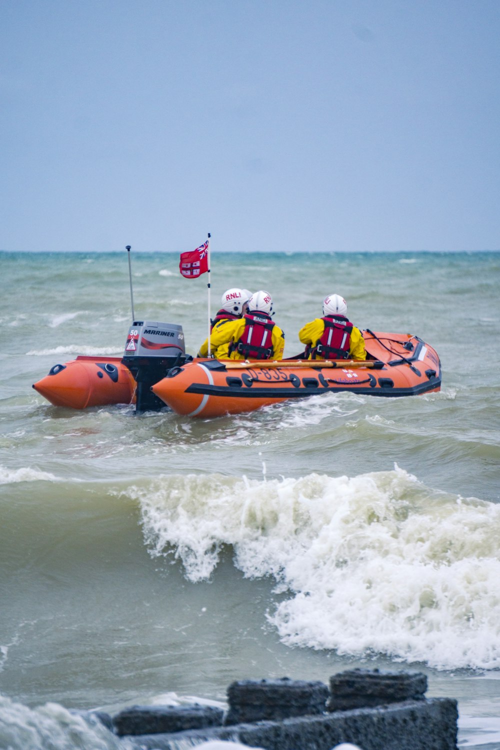 a group of people in a boat