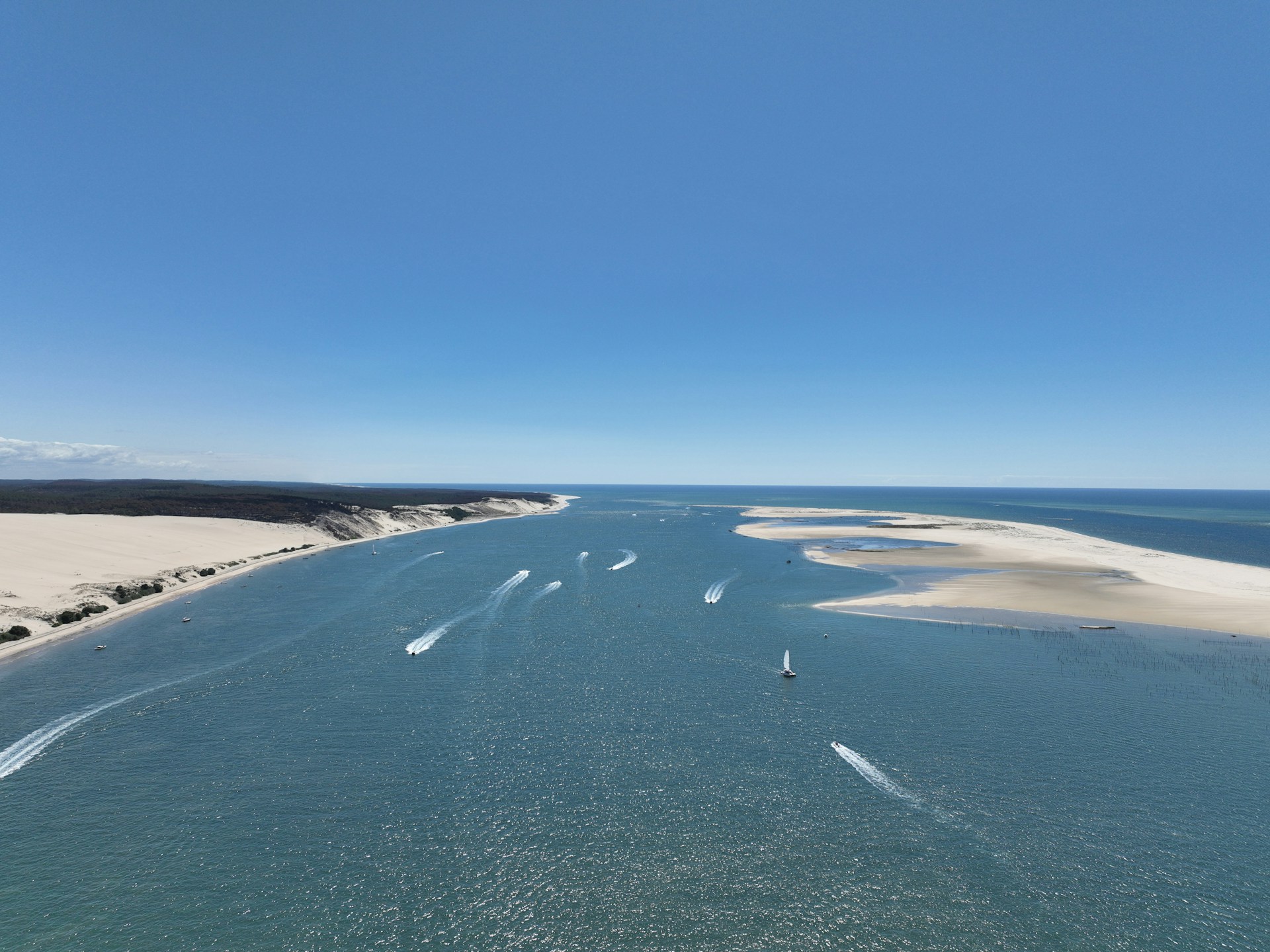 a beach with blue water