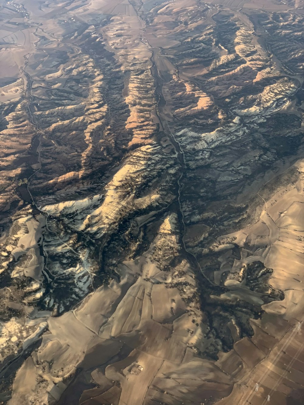 a high angle view of a canyon