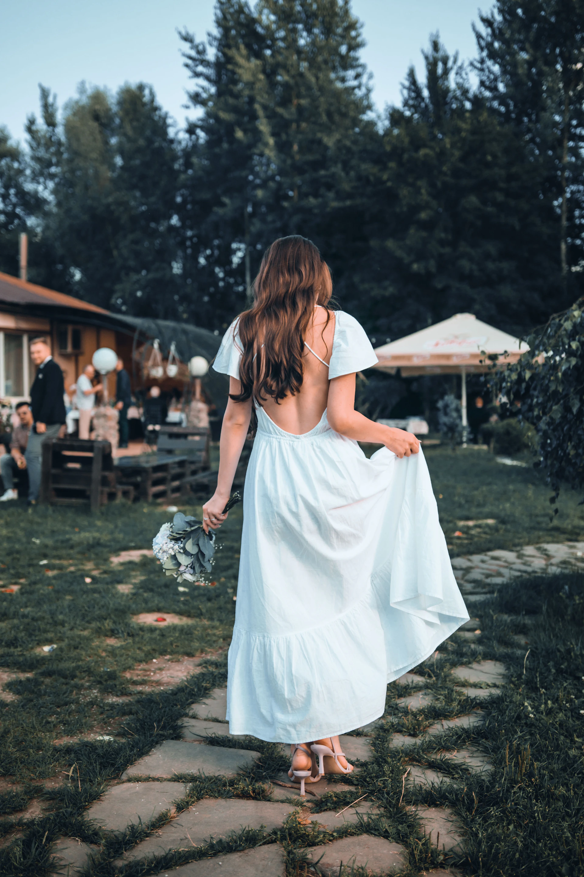 a person in a white dress
