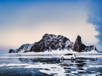 a car parked in a snowy area