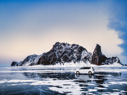 a car parked in a snowy area