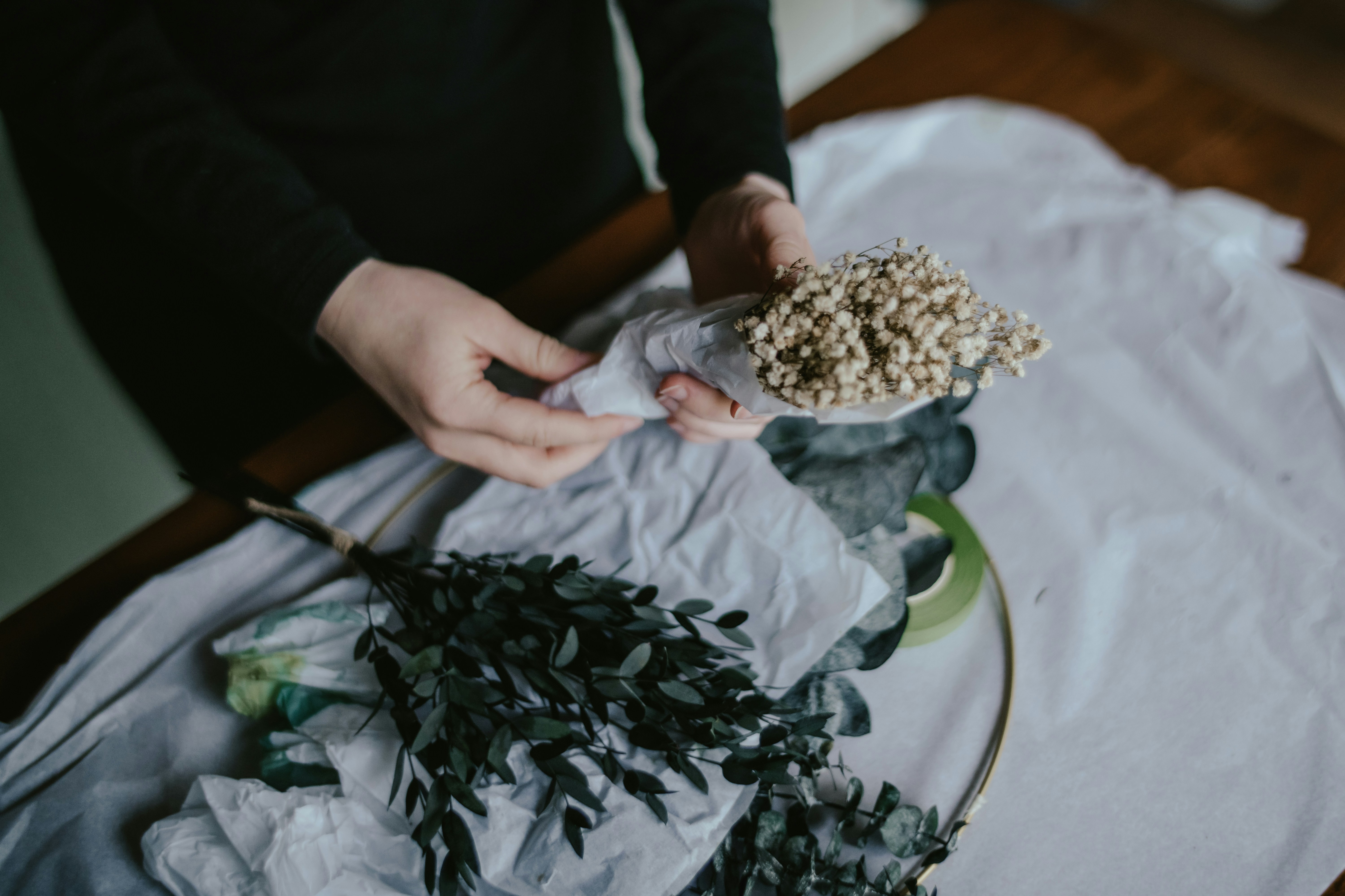 a person holding a baby