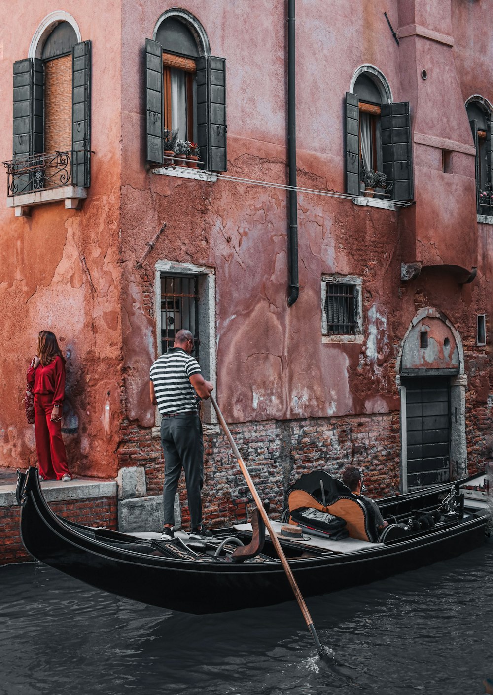 a person rowing a boat