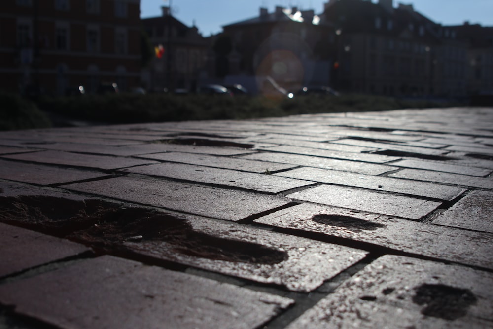 a stone surface with a design in it