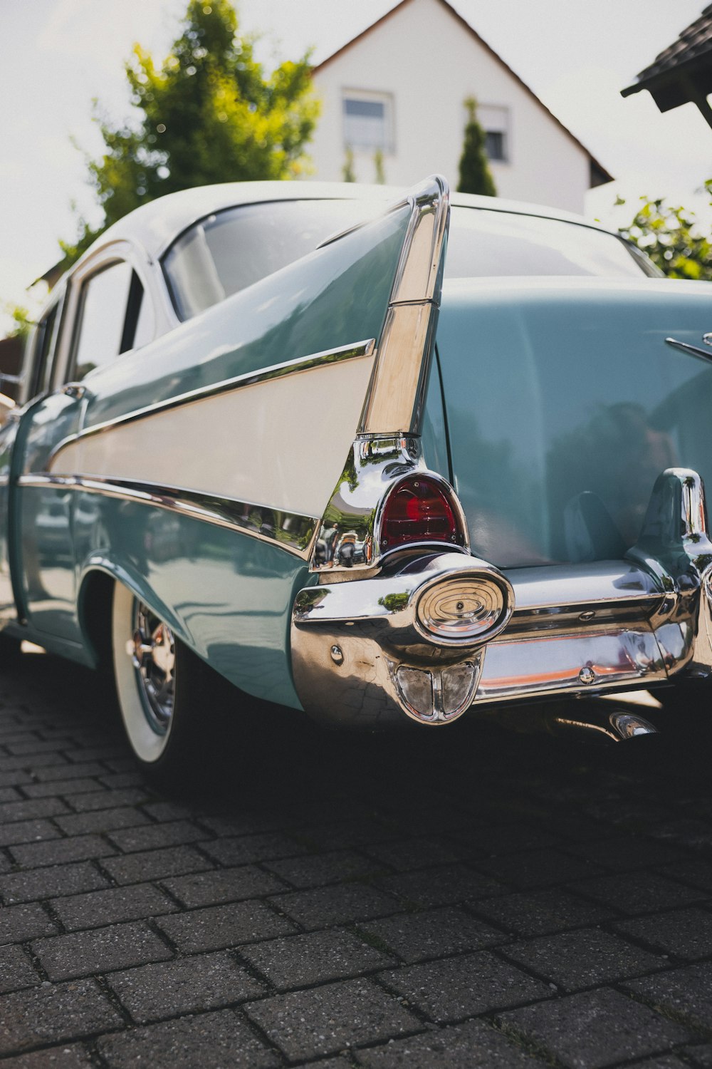 a car with its front facing the camera